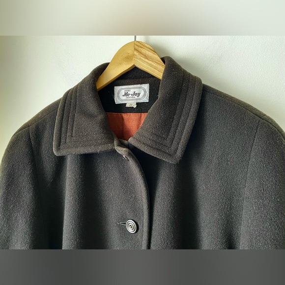 Vintage Dark brown/olive  coat - Picture 7 of 12